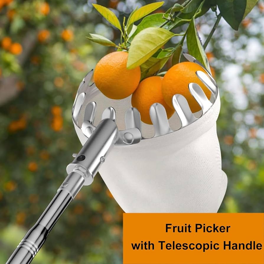 Fruit Picking Basket Extendable Fruit Picker with Storage Bag
