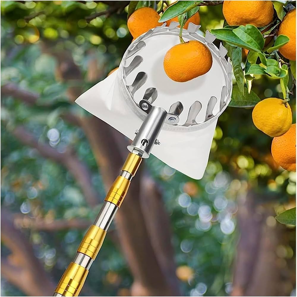 Fruit Picking Basket Extendable Fruit Picker with Storage Bag